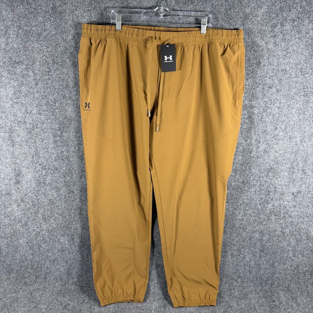 Under Armour UA Vibe Woven Jogger Pants Mens Size 3XL Brown NWT 1386557